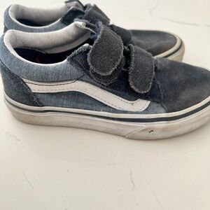 Vans Kids Velcro Sneakers - Navy and White